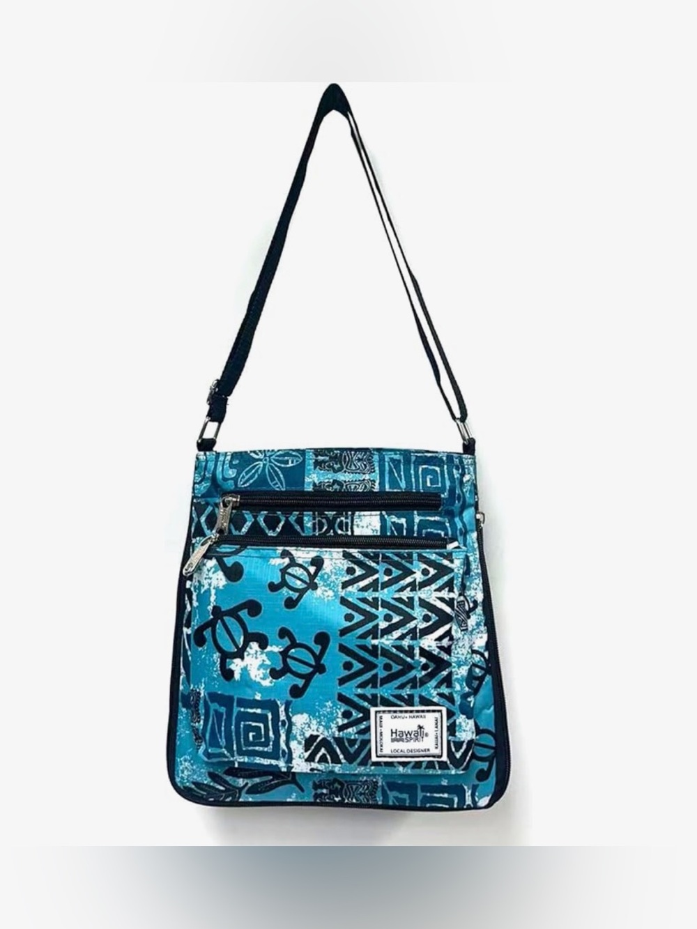 Hawaiian Pattern Crossbody Bag with Adjustable Strap